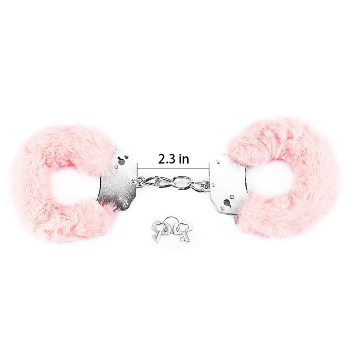 Esposas Metálicas con Pelo Rosa de Lovetoy | VibraZon