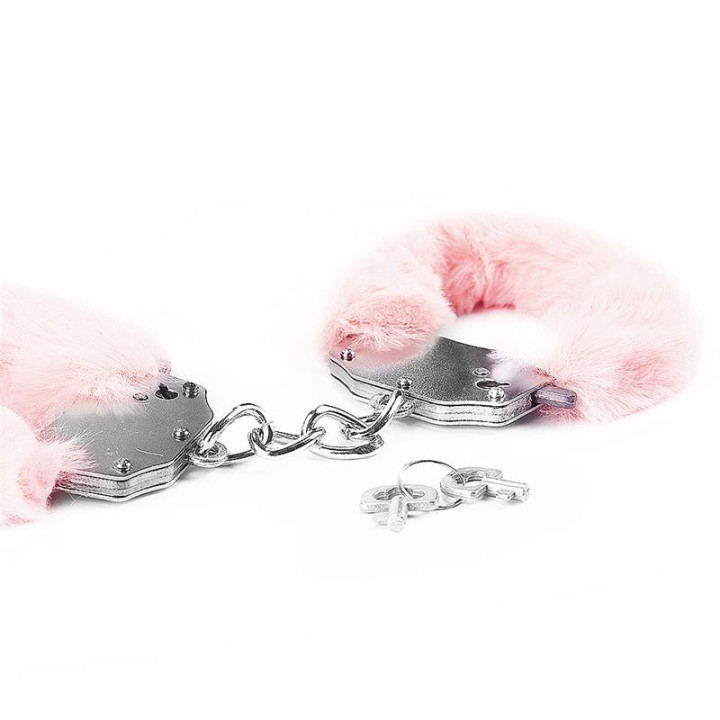 Esposas Metálicas con Pelo Rosa de Lovetoy | VibraZon