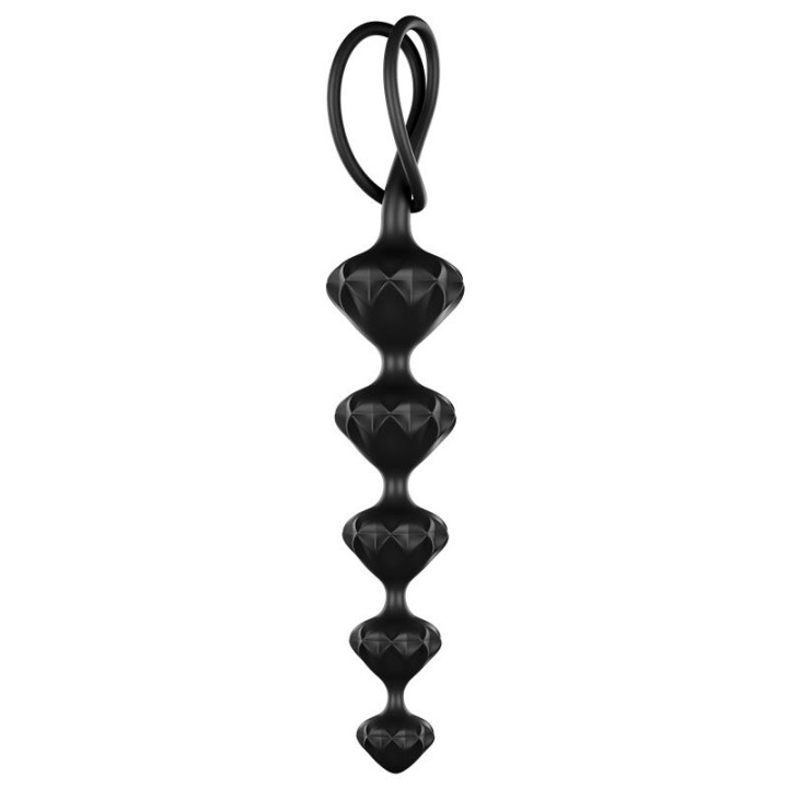 Set 2 Cadenas Anales Color Negro de Satisfyer | VibraZon