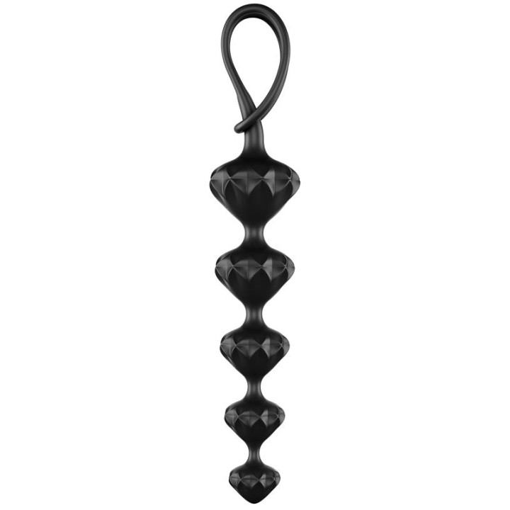 Set 2 Cadenas Anales Color Negro de Satisfyer | VibraZon