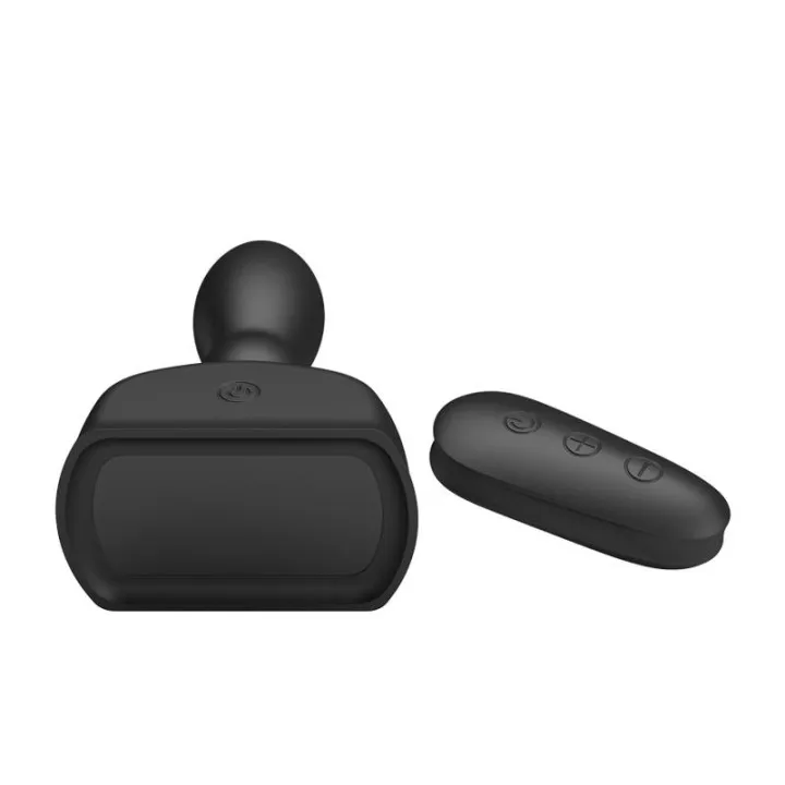 Estimulador Anal Harriet Inflable USB Silicone Negro de Prettylove