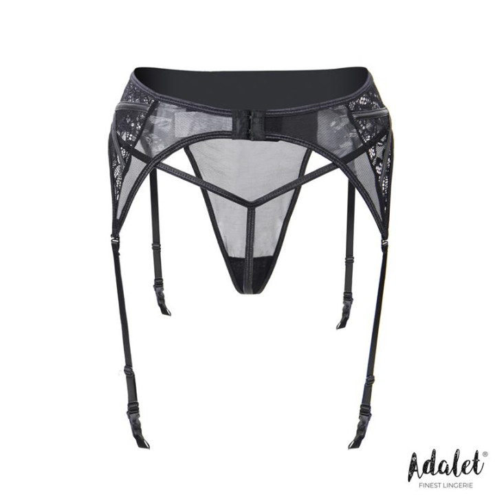 Luva Set de Liguero con Encaje Floral y Tanga de Adalet Lingerie | VibraZon