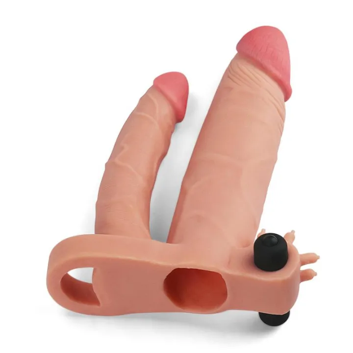 Funda para el Pene Doble con Vibración +1 de Lovetoy
