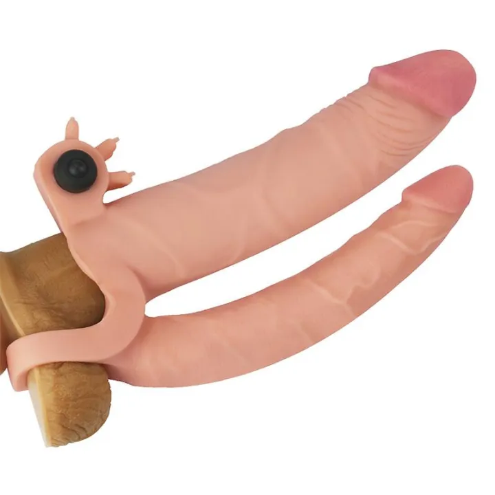 Funda para el Pene Doble con Vibración +1 de Lovetoy