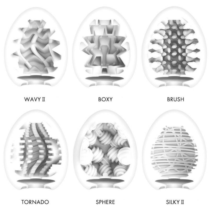 Pack de 6 Huevos Tenga Egg Standard Package | VibraZon
