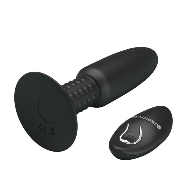 Plug Anal con Vibración y Rotación con Control Remoto USB de Prettylove | VibraZon