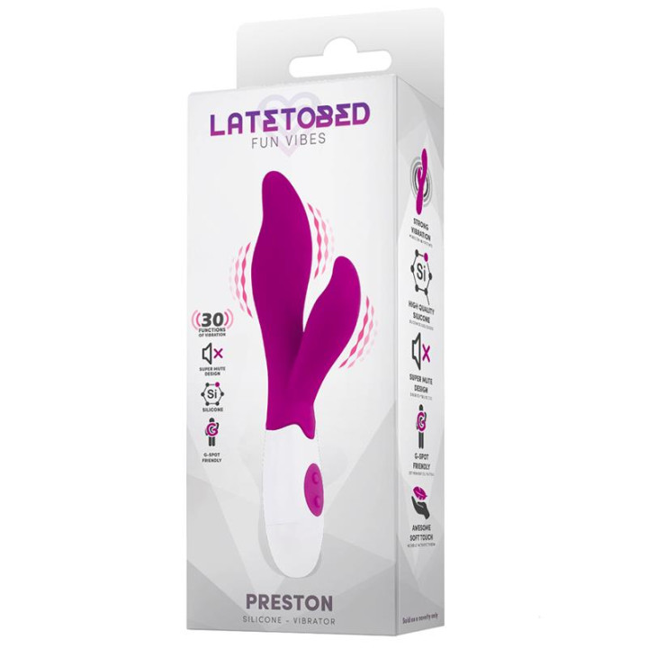 Preston Vibrador con Estimulador Silicona de Latetobed | VibraZon