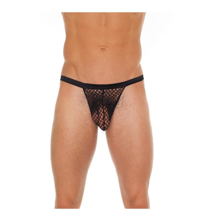 Tanga Rejilla Negro Talla Única de Amorable | VibraZon
