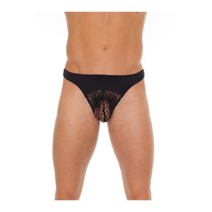 Tanga Rejilla Negro Talla Única de Amorable | VibraZon