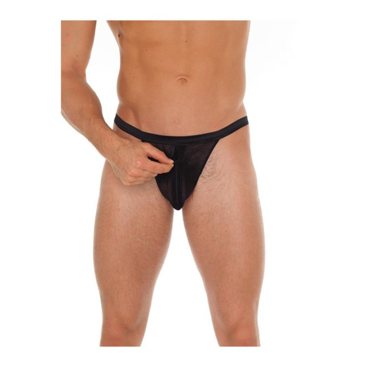 Tanga con Cremallera Negro Talla Única de Amorable | VibraZon