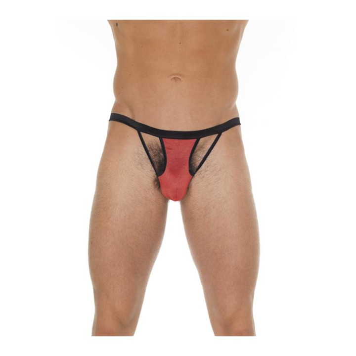 Tanga con Tiras Rojo y Negro Talla Única de Amorable | VibraZon