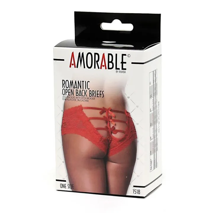 Braguitas Ancha Tipo Corset Rojas Talla Única de Amorable