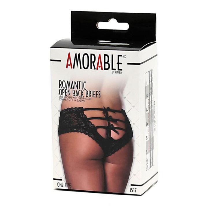 Braguitas Tipo Corset Negras Talla Única de Amorable | VibraZon