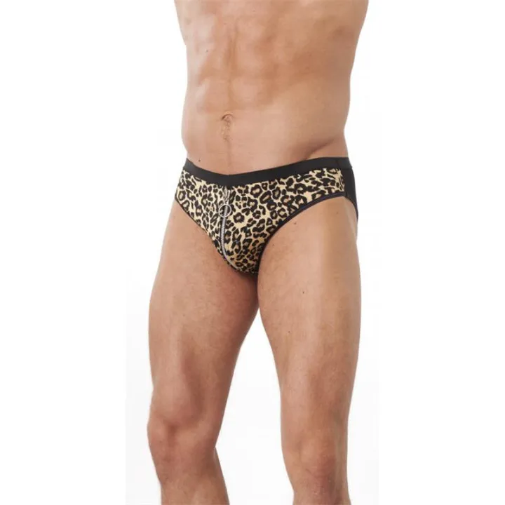 Calzoncillo con Cremallera Leopardo Talla Unica de Amorable