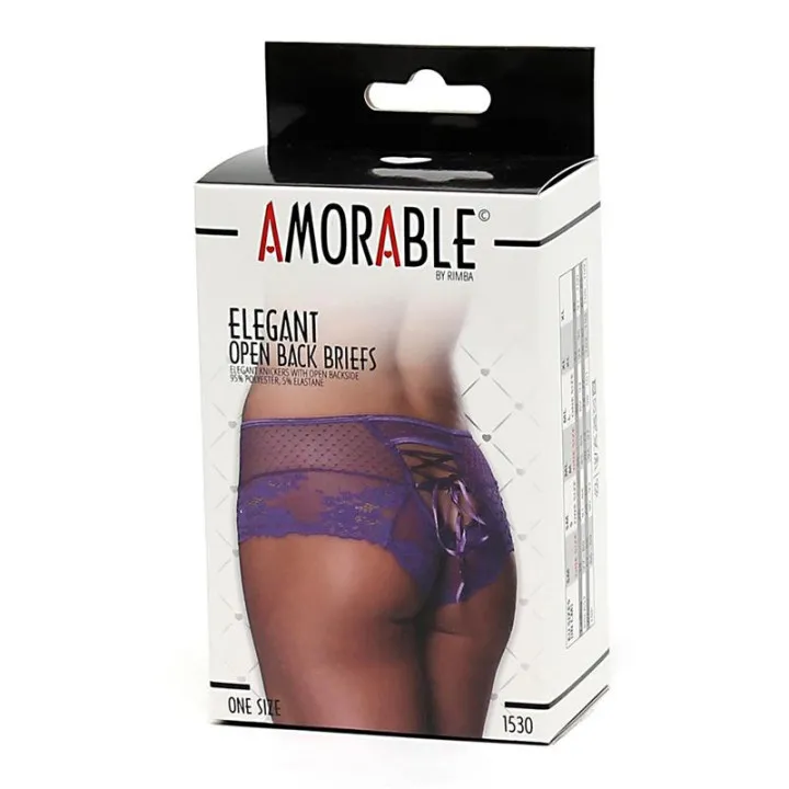 Braguitas Anchas Tipo Corset Púrpuras Talla Única de Amorable