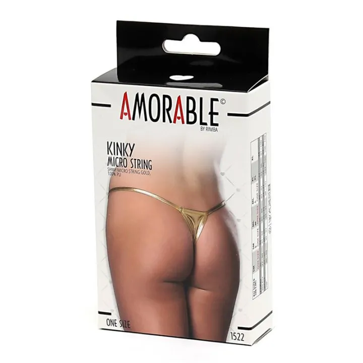 Micro Tanga Dorado Talla Unica de Amorable