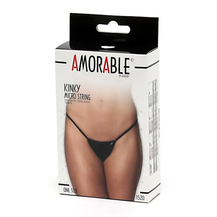 Micro Tanga Negro Talla Unica de Amorable