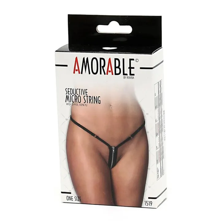 Micro Tanga con Cremallera Talla Unica de Amorable