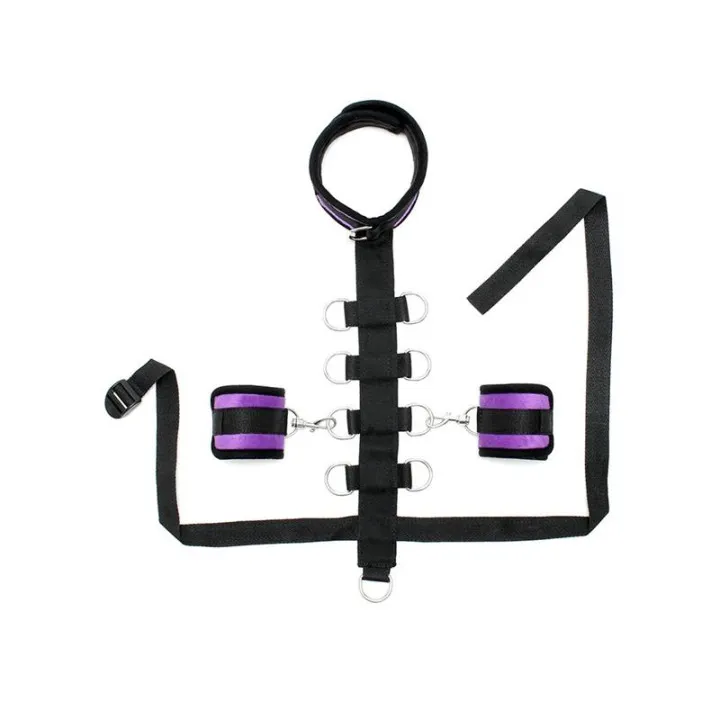 Set Collar y Esposas Purpura de Bondage Play