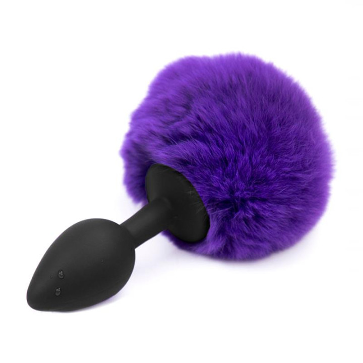 Plug Anal con Pompón Púrpura Talla S de Afterdark | VibraZon