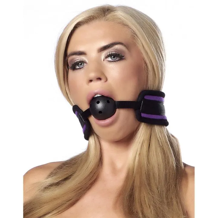 Mordaza de Bola Purpura de Bondage Play