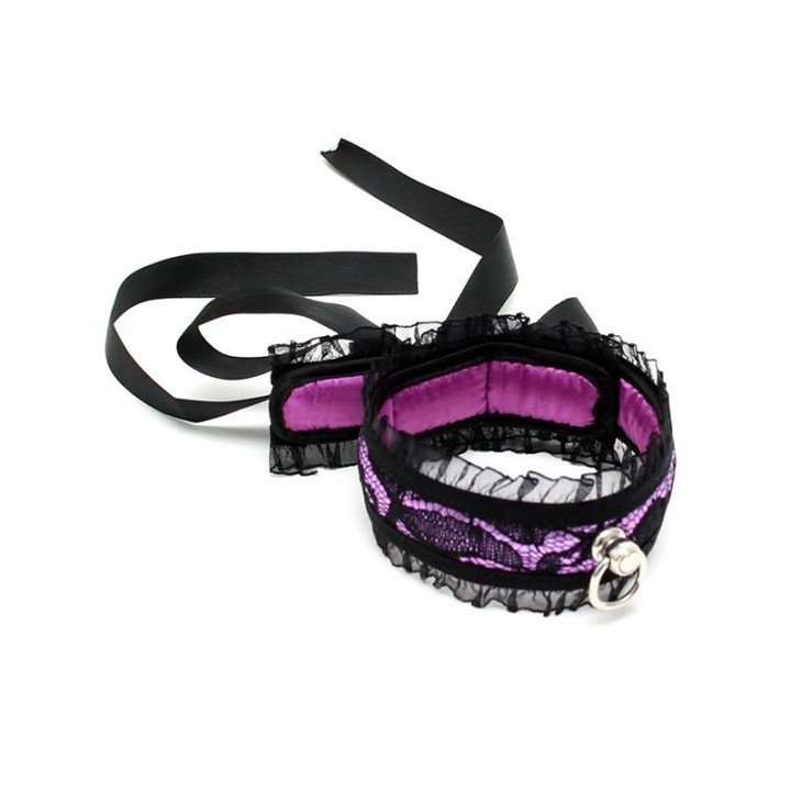 Collar de Satén Purpura de Bondage Play | VibraZon