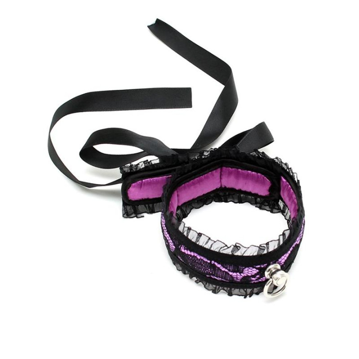 Collar de Satén Purpura de Bondage Play | VibraZon