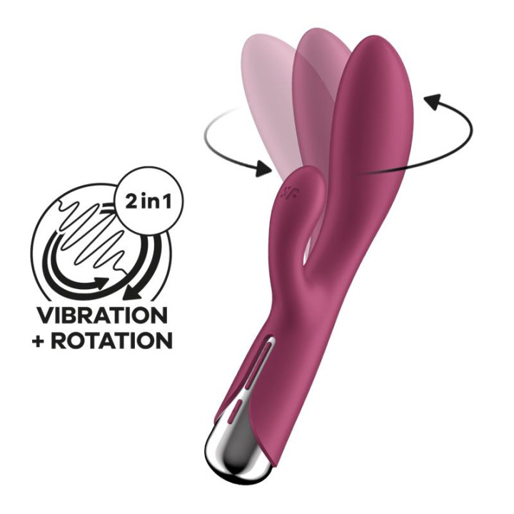 Spinning Rabbit 1 Rojo de Satisfyer | VibraZon