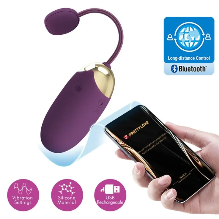 Abner Huevo Vibrador con APP Lila de Prettylove
