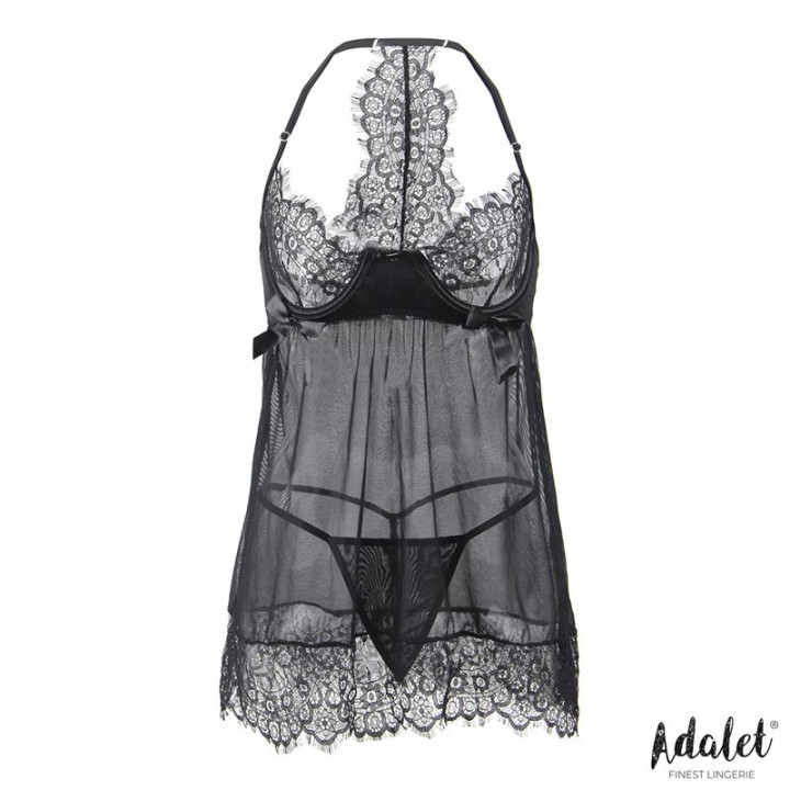Mila Babydoll con Pecho Ajustable y Tanga de Adalet Lingerie | VibraZon