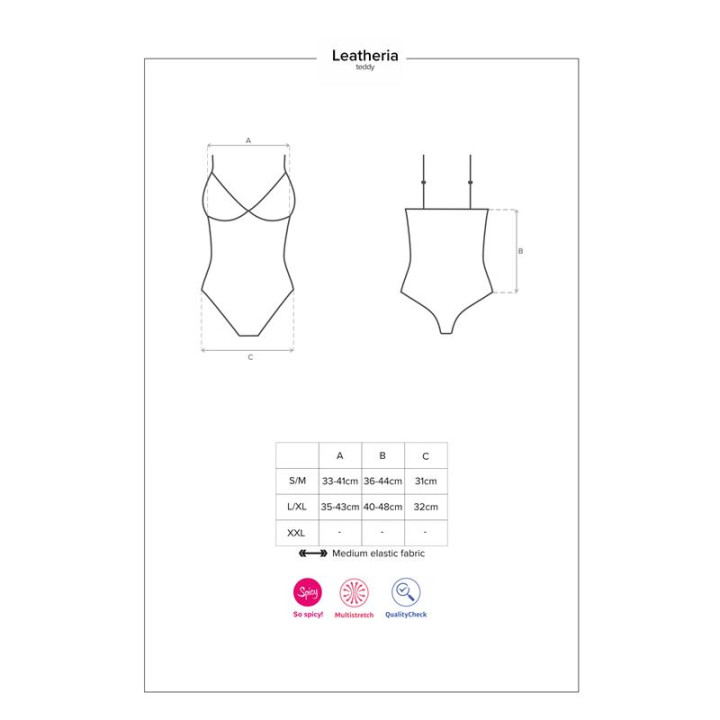 Leatheria Teddy Talla S/M de Obsessive | VibraZon