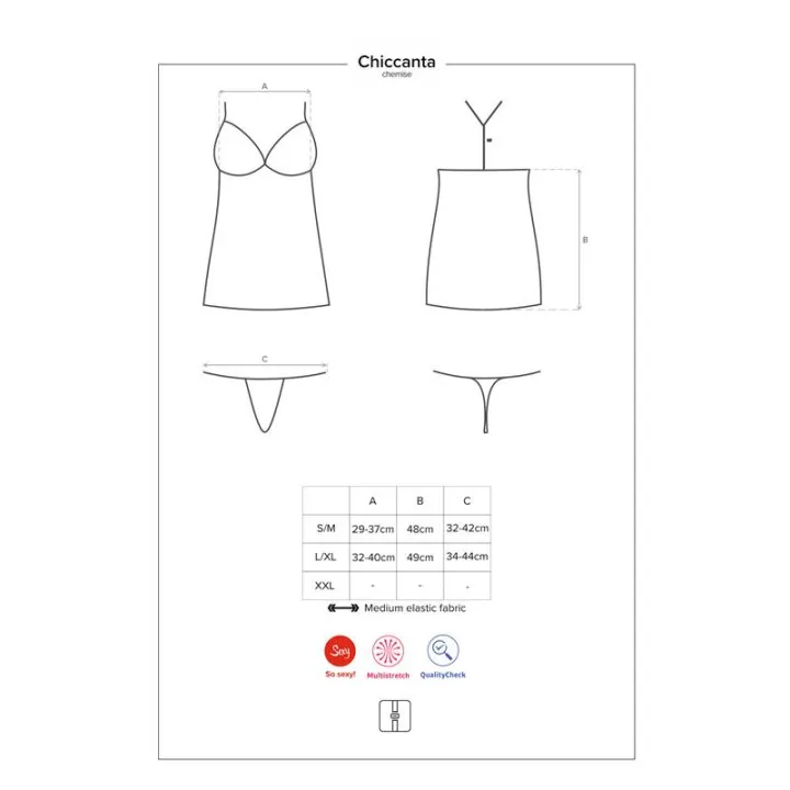 Chiccanta Chemise y Tanga de Obsessive