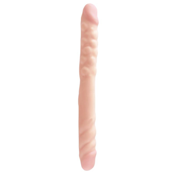 Dildo Doble 40,6 cm Natural de Basix Rubber Works | VibraZon