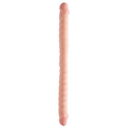 Dildo Doble 45,7 cm Natural de Basix Rubber Works | VibraZon