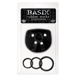 Arnés Universal con 3 Aros de Silicona de Basix Rubber Works | VibraZon