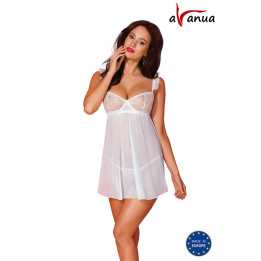 Milagros Chemise y Tanga Blanco de Avanua | VibraZon