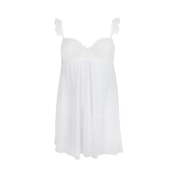 Milagros Chemise y Tanga Blanco de Avanua | VibraZon