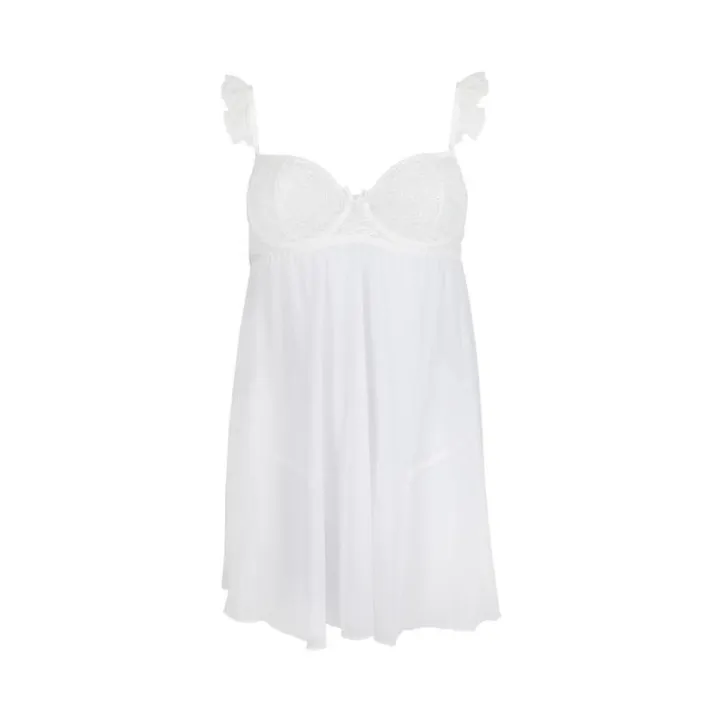 Milagros Chemise y Tanga Blanco de Avanua