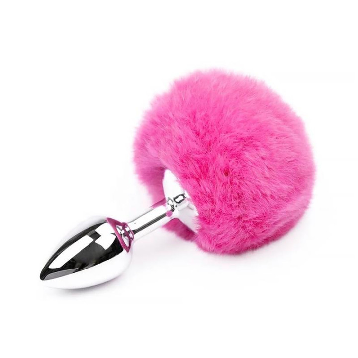 Plug Anal con Pompón Rosa Talla S de Afterdark | VibraZon