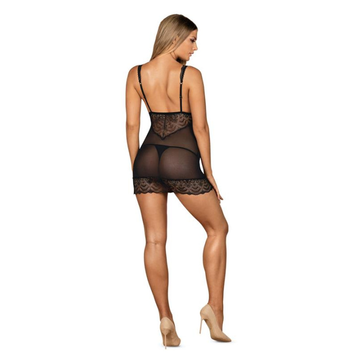 Firella Negligee y Tanga Negro de Obsessive | VibraZon