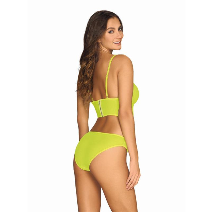 Neonia Set de 2 Piezas con Cremallera Amarillo Neón de Obsessive | VibraZon