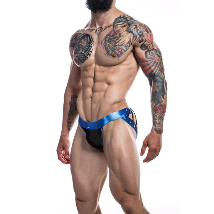 C4M14 Suspensorio Desire Leatherette Azul de Cut4Men | VibraZon