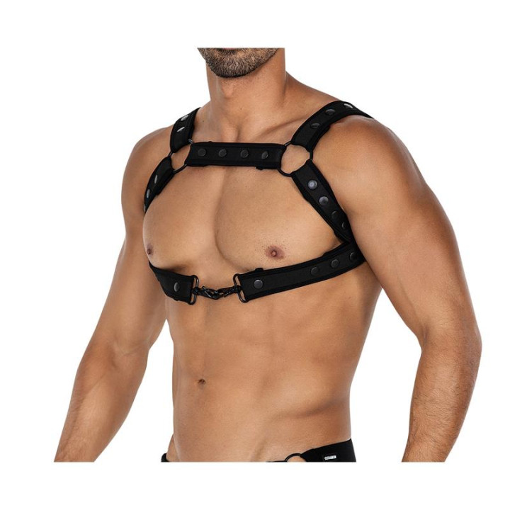 H4RNESS05 Arnés de Pecho Neon Negro Talla Única de Cut4Men | VibraZon