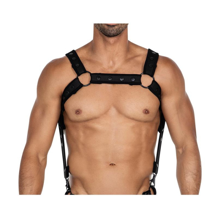 H4RNESS05 Arnés de Pecho Neon Negro Talla Única de Cut4Men | VibraZon