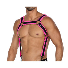 H4RNESS05 Arnés de Pecho Neon Rosa Talla Única de Cut4Men | VibraZon