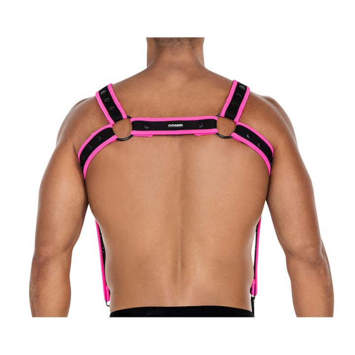 H4RNESS05 Arnés de Pecho Neon Rosa Talla Única de Cut4Men | VibraZon