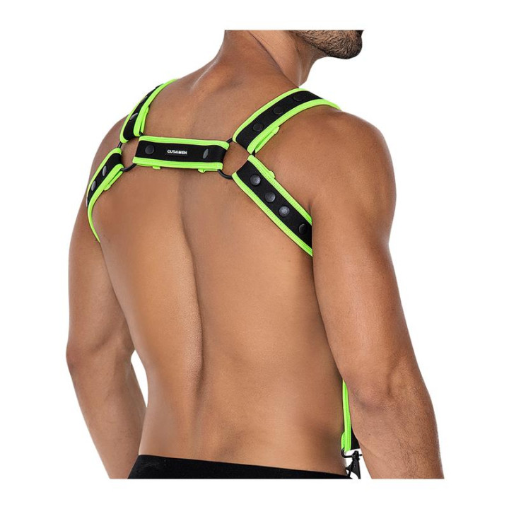 H4RNESS05 Arnés de Pecho Neon Verde Talla Única de Cut4Men | VibraZon