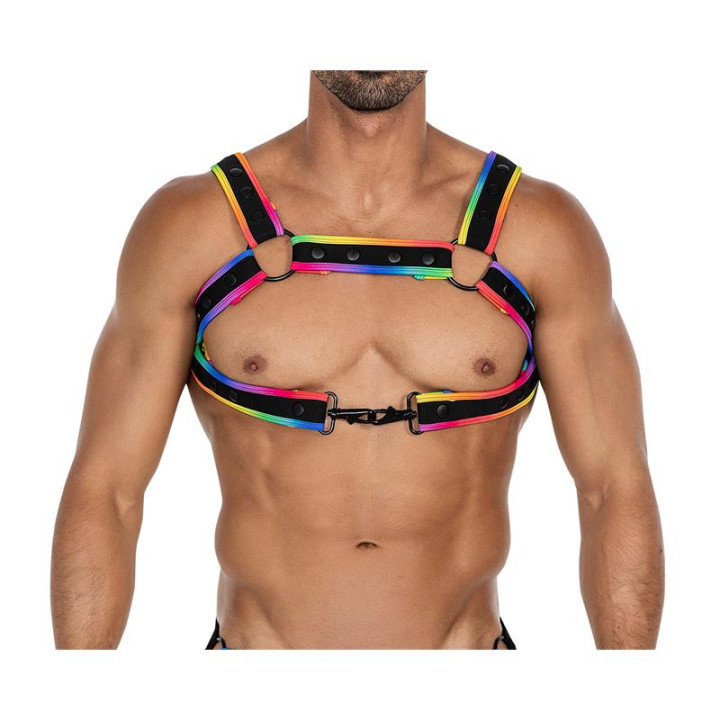 H4RNESS05 Arnés de Pecho Neon MultiColor Talla Única de Cut4Men | VibraZon
