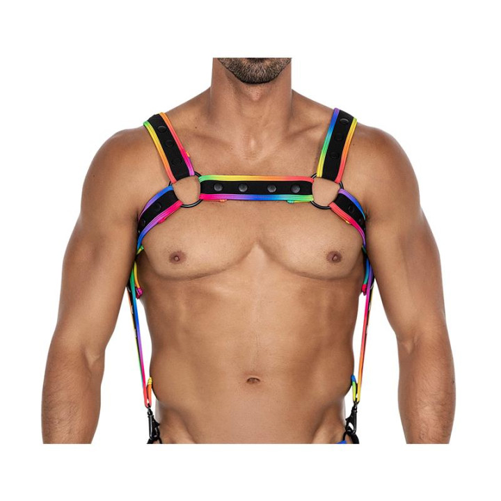 H4RNESS05 Arnés de Pecho Neon MultiColor Talla Única de Cut4Men | VibraZon