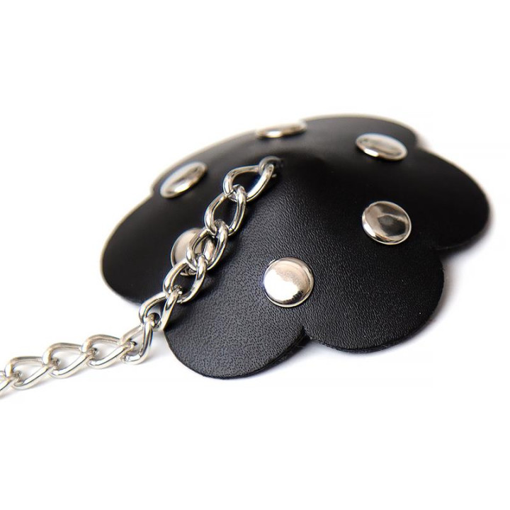Pezoneras Autoadhesivas de Flor con Cadena de Latetobed Bdsm Line | VibraZon